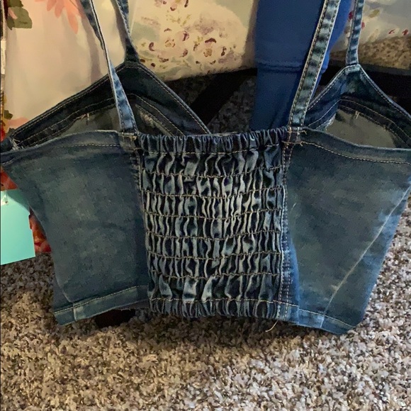 Denim crop top! - Picture 3 of 3